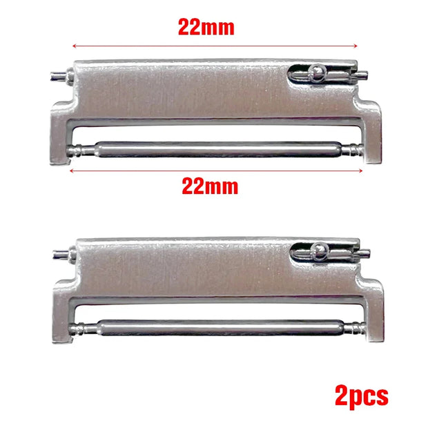 2pcs Watch Band Adapters 20mm To 20mm 22mm To 22mm 22mm To 20mm Quick Release Pins Connectors Watch Band Spring Bars Accessories
