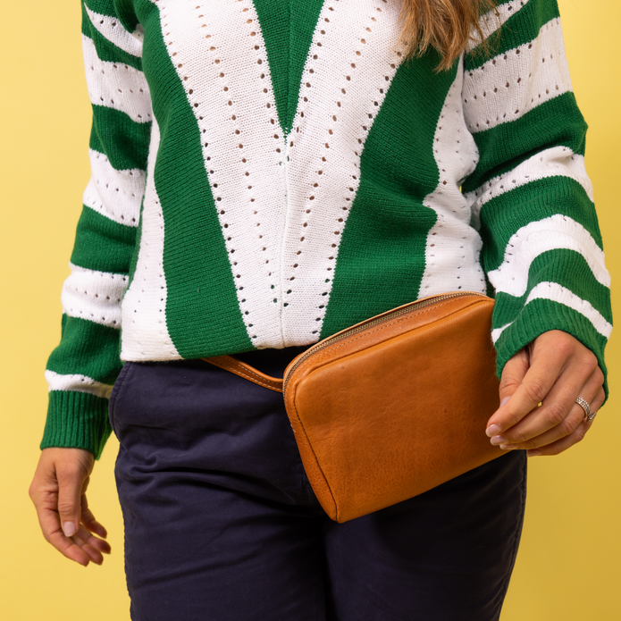 Leather Fanny Pack - Natural