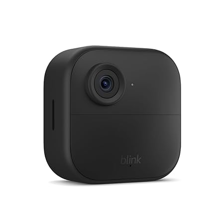 Blink Outdoor 4 (newest model), Wireless smart security camera, two-year battery, 1080p HD day and infrared night live view, two-way talk – 2 camera system