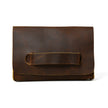 Chic Cocoa Leather Women's Clutch