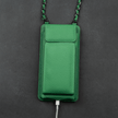 Leather Green Crossbody Bag Phone Wallet - Columbus