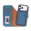 Leather iPhone 17 Pro Wallet Case – Blue - Austin
