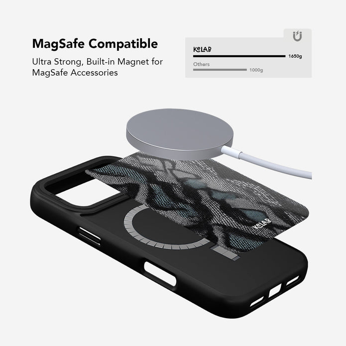 Viper Mesh | Teal Snake Print iPhone Case