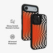 Sunflare | Orange Checkered Optical Illusion iPhone Case