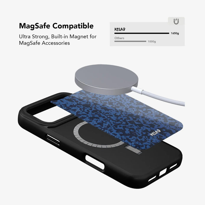 Deep Sea Static | Dark Blue Marble iPhone Case