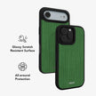 Emerald Drip | Green Stripe Pattern iPhone Case