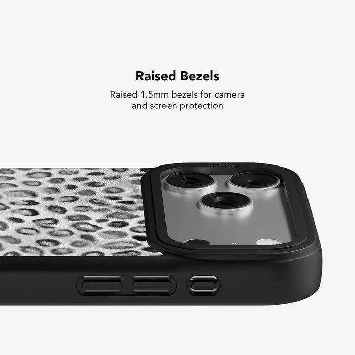 Platinum Predator | Black & White Cheetah Print iPhone Case
