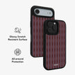 Mulberry | Burgundy Wavy Textured iPhone Case