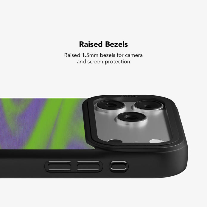 Purple Haze | Y2K Neon Green Abstract Wave iPhone Case