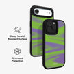 Purple Haze | Y2K Neon Green Abstract Wave iPhone Case