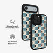 Terra Teal | Teal & Brown Checkered iPhone Case