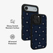 Celestial Check | Navy Checkered iPhone Case