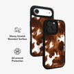 Milk & Mahogany | Brown & Cream Cow Print iPhone Case