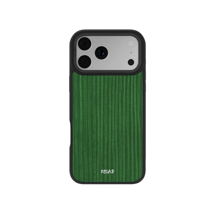 Emerald Drip | Green Stripe Pattern iPhone Case