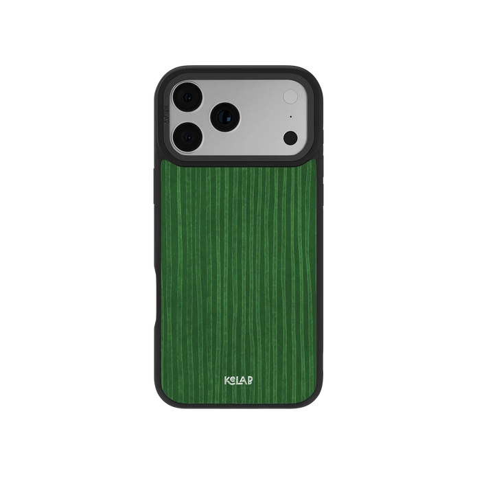 Emerald Drip | Green Stripe Pattern iPhone Case