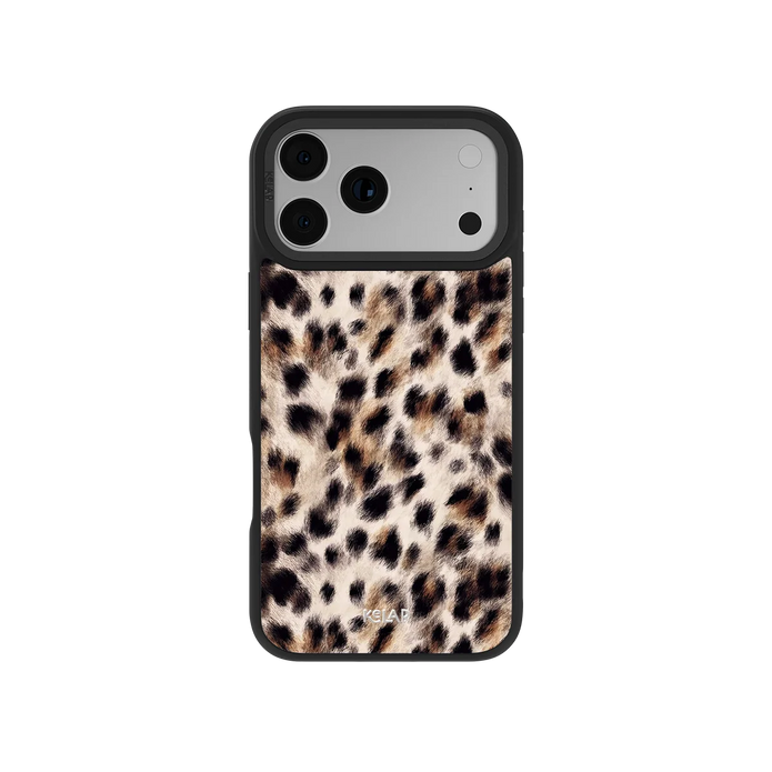 Arctic Aristocrat | Beige Cheetah Print iPhone Case