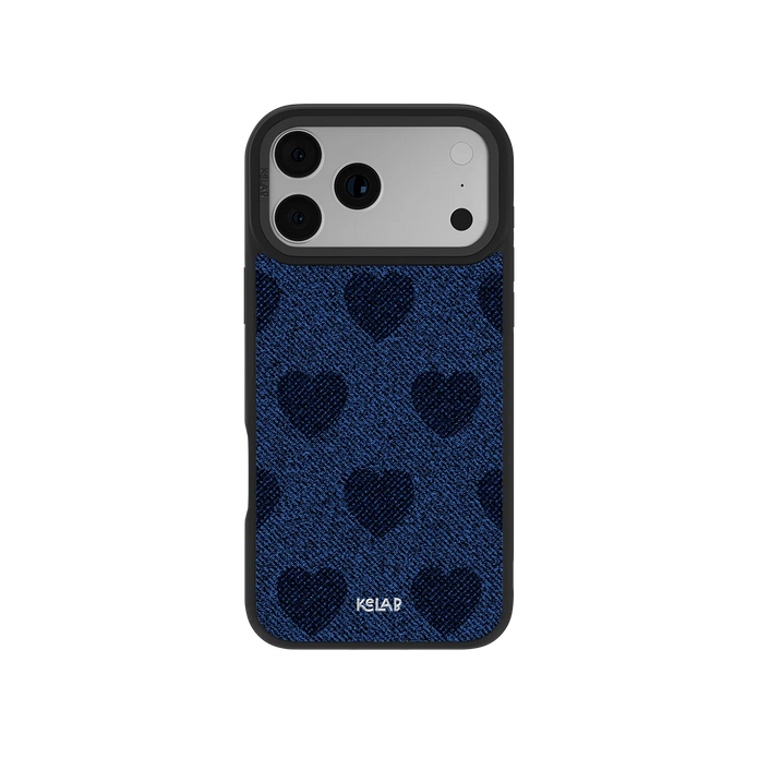 Indigo Crush | Denim Heart Y2K iPhone Case