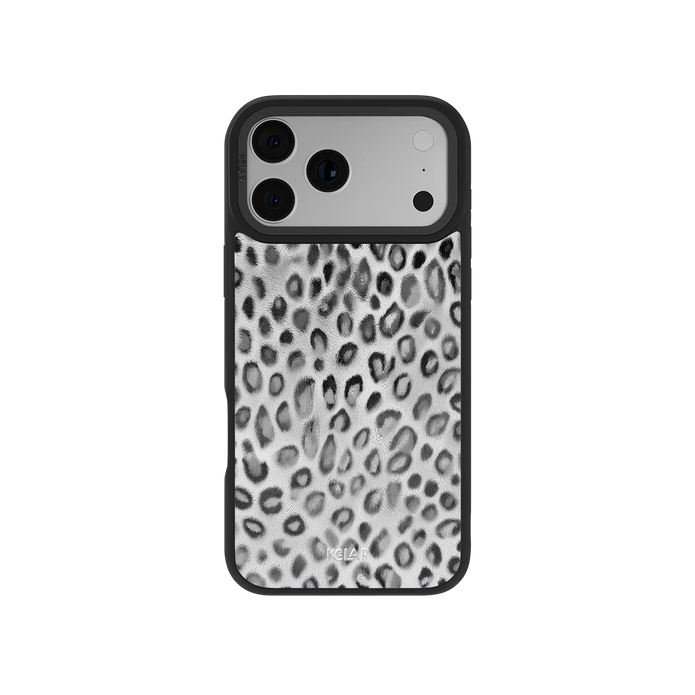 Platinum Predator | Black & White Cheetah Print iPhone Case