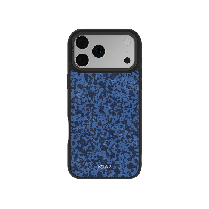 Deep Sea Static | Dark Blue Marble iPhone Case
