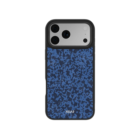 Deep Sea Static | Dark Blue Marble iPhone Case