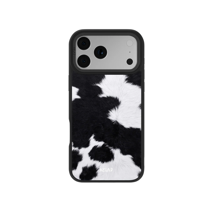 Cow Bell | Black & White Cow Print iPhone Case