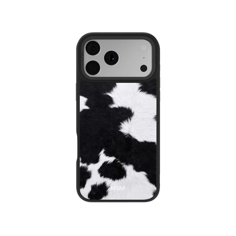 Cow Bell | Black & White Cow Print iPhone Case