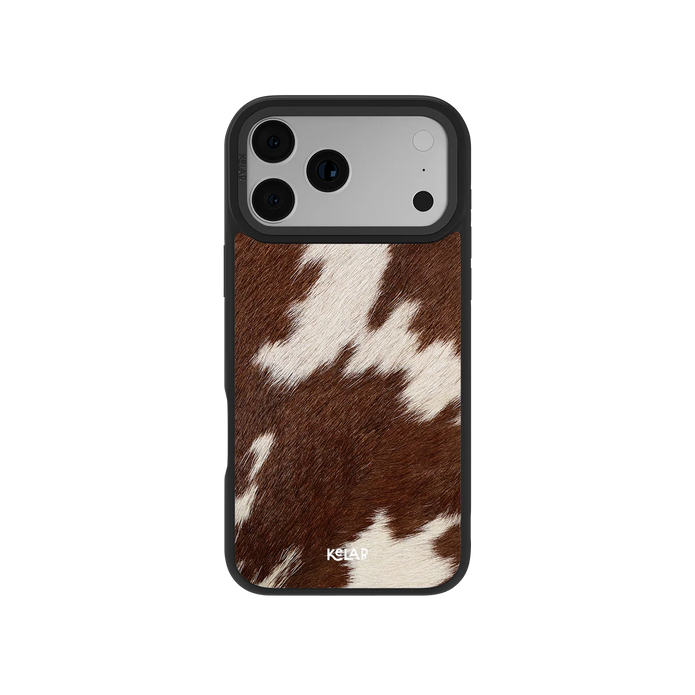 Rodeo Drive | Brown & White Cow Print iPhone Case