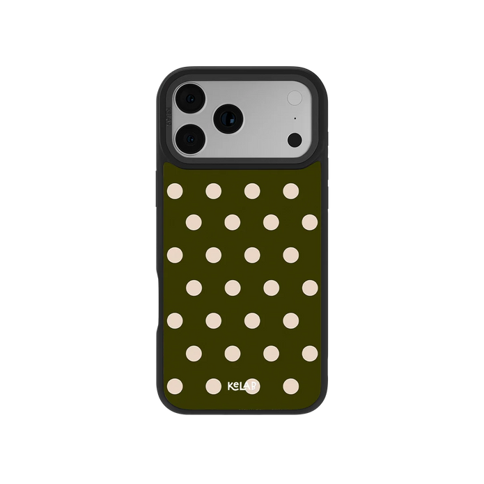 Urban Sage | Olive Polka Dot iPhone Case