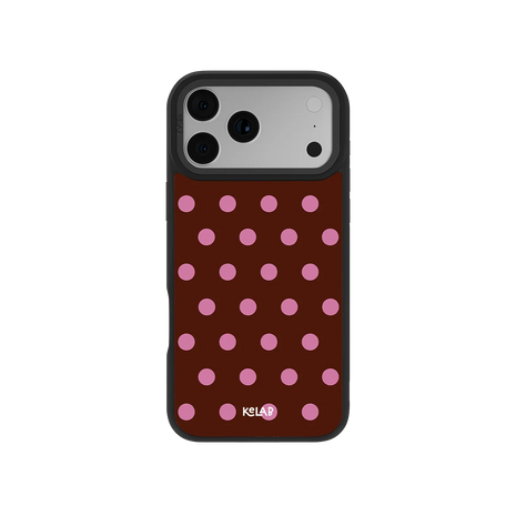 Velvet Pop | Burgundy Polka Dot iPhone Case