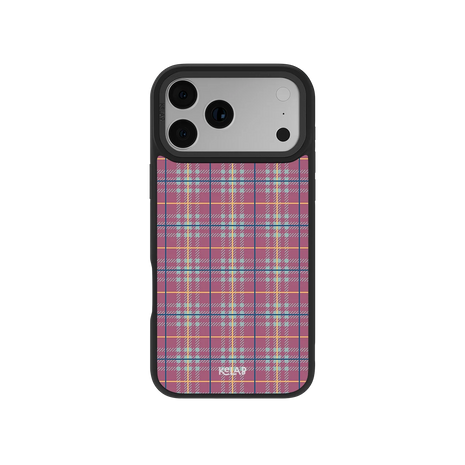 Mullberry Hue | Mauve & Teal Plaid iPhone Case