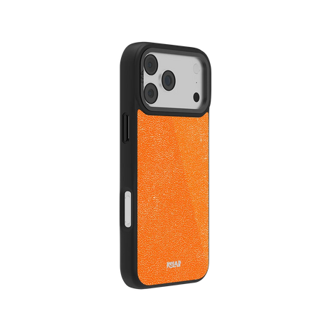 Tangerina | Electric Orange Textured iPhone Case