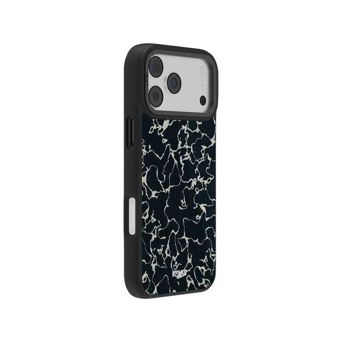 Obsidian Vein | Abstract Black Marble iPhone Case