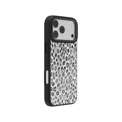 Platinum Predator | Black & White Cheetah Print iPhone Case