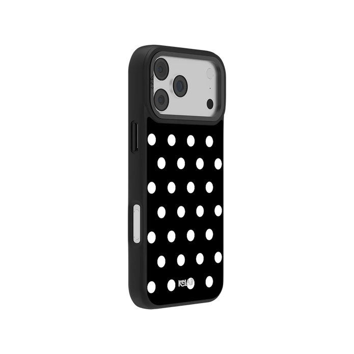 Domino Theory | Black and White Polka Dot iPhone Case