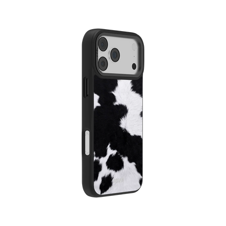 Cow Bell | Black & White Cow Print iPhone Case
