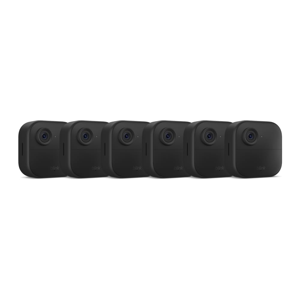 Blink Outdoor 4 (newest model), Wireless smart security camera, two-year battery, 1080p HD day and infrared night live view, two-way talk – 2 camera system