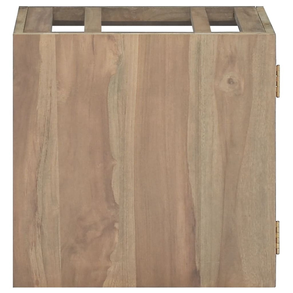 Wall-mounted Bathroom Cabinet Natural Teak Solid teak wood