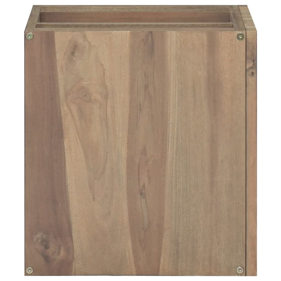 Wall-mounted Bathroom Cabinet Natural Teak Solid teak wood