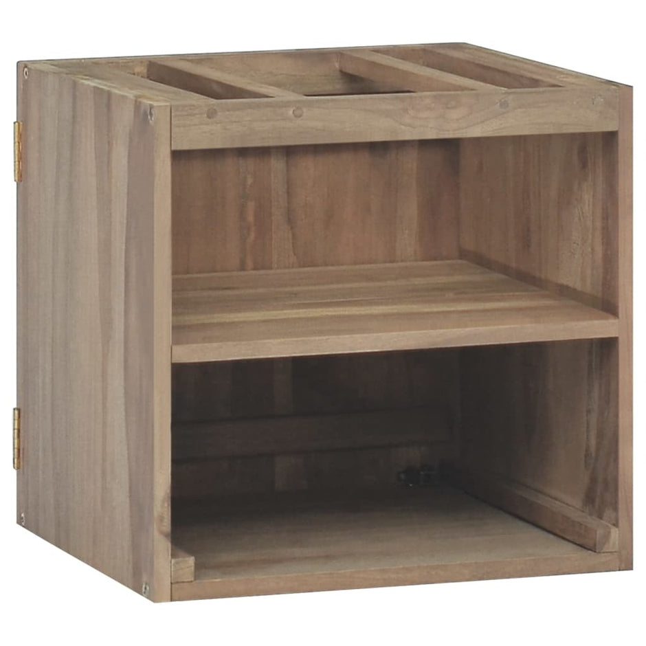 Wall-mounted Bathroom Cabinet Natural Teak Solid teak wood