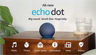 Amazon Echo Dot (newest model), Vibrant sounding Alexa speaker, Great for bedrooms, dining rooms and offices, Charcoal