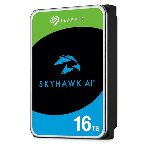 Seagate Skyhawk AI 8TB Video Internal Hard Drive HDD – 3.5 Inch SATA 6Gb/s 256MB Cache for DVR NVR Security Camera System with in-house Rescue Services (ST8000VEZ01)
