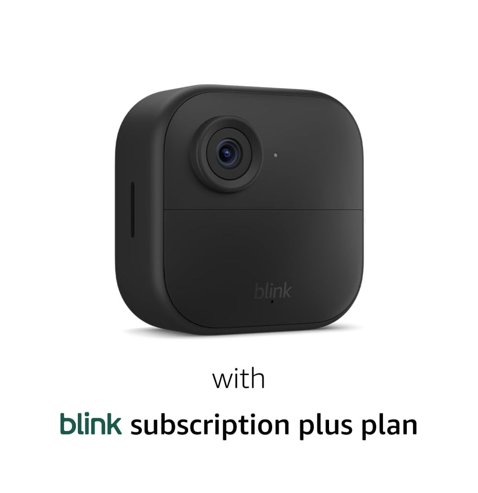 Blink Outdoor 4 (newest model), Wireless smart security camera, two-year battery, 1080p HD day and infrared night live view, two-way talk – 2 camera system
