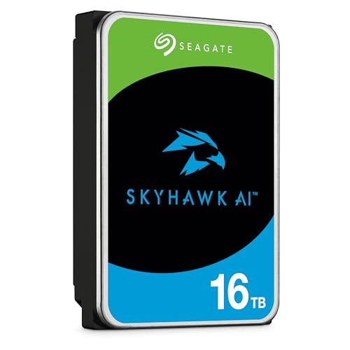 Seagate Skyhawk AI 8TB Video Internal Hard Drive HDD – 3.5 Inch SATA 6Gb/s 256MB Cache for DVR NVR Security Camera System with in-house Rescue Services (ST8000VEZ01)