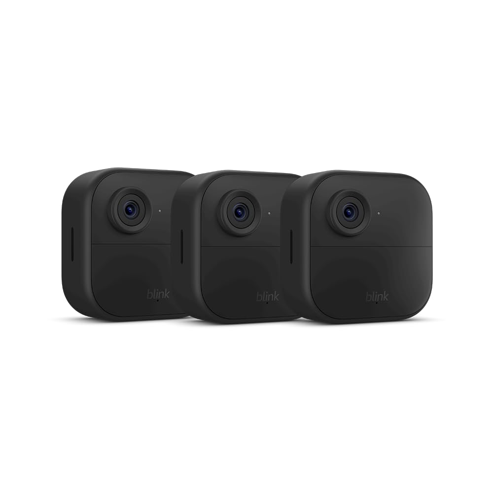 Blink Outdoor 4 (newest model), Wireless smart security camera, two-year battery, 1080p HD day and infrared night live view, two-way talk – 2 camera system