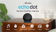 Amazon Echo Dot (newest model), Vibrant sounding Alexa speaker, Great for bedrooms, dining rooms and offices, Charcoal
