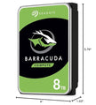 Seagate BarraCuda 8TB Internal Hard Drive HDD – 3.5 Inch Sata 6 Gb/s 5400 RPM 256MB Cache for Computer Desktop PC (ST8000DMZ04/004)