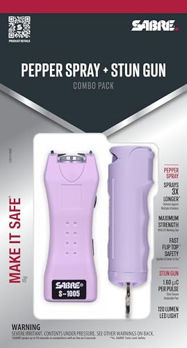Agile Reliable Self Defence Kit -  Stun Gun - Pepper Spray - 120-lumen LED Flashlight Value Package