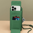 Leather Green Crossbody Bag Phone Wallet - Columbus