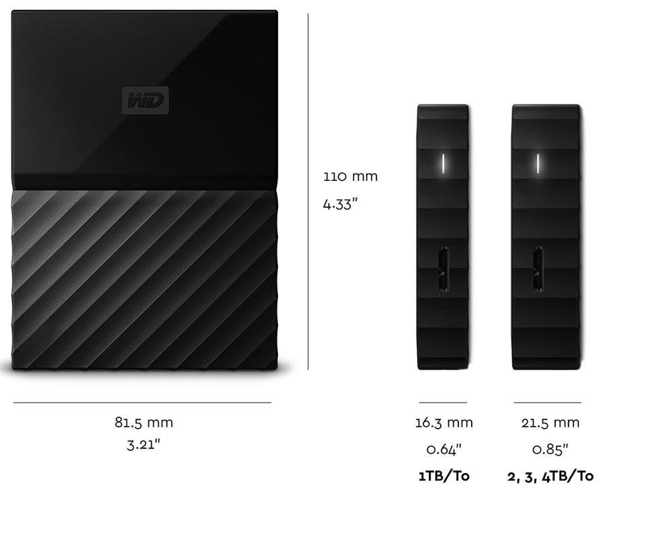 WD 6TB My Passport, Portable External Hard Drive, Blue, Backup Software with Defense Against ransomware, and Password Protection, USB 3.1/USB 3.0 Compatible - WDBR9S0060BBL-WESN