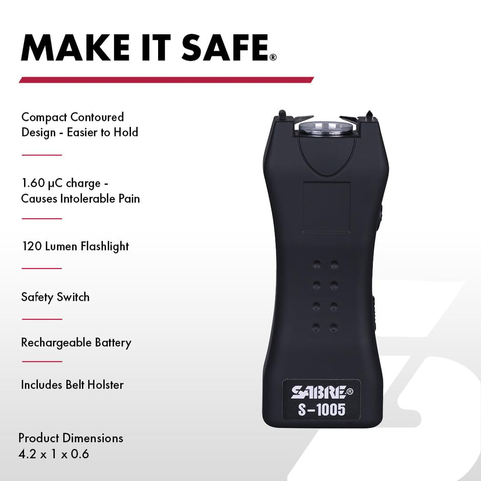 Agile Reliable Self Defence Kit -  Stun Gun - Pepper Spray - 120-lumen LED Flashlight Value Package